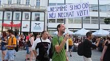 Brněnská demonstrace proti premiérovi Andreji Babišovi.