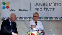 Třetí a zároveň závěrečný den prezidenta České republiky na návštěvě Jihomoravského kraje strávil Miloš Zeman v Brně a Kuřimi.