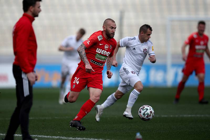 Fotbalisté Zbrojovky Brno (v červeném) na Tipsport Malta Cupu po výhře 1:0 nad Spartakem Trnava obsadili třetí místo.