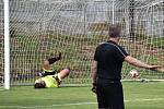 Fotbalový šoumen Petr Švancara se za Střelice uvedl dvěma góly proti FK Znojmo a pomohl k výhře 6:1.