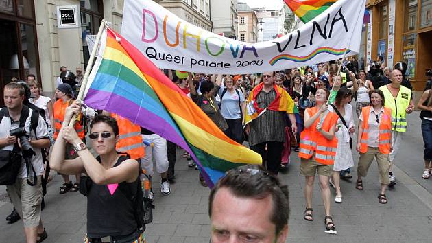 První český průvod gayů a lesbiček