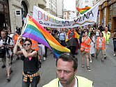První český průvod gayů a lesbiček