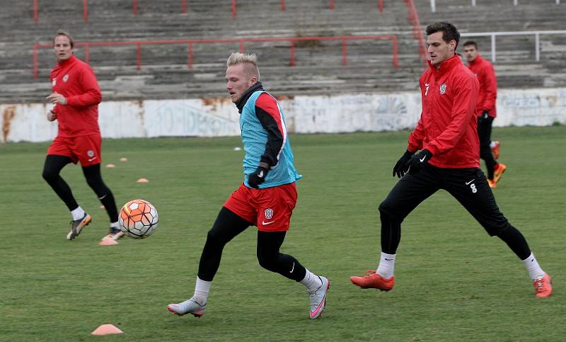 Fotbalisté brněnské Zbrojovky si den před zápasem s pražskou Spartou zatrénovali na stadionu za Lužánkami.