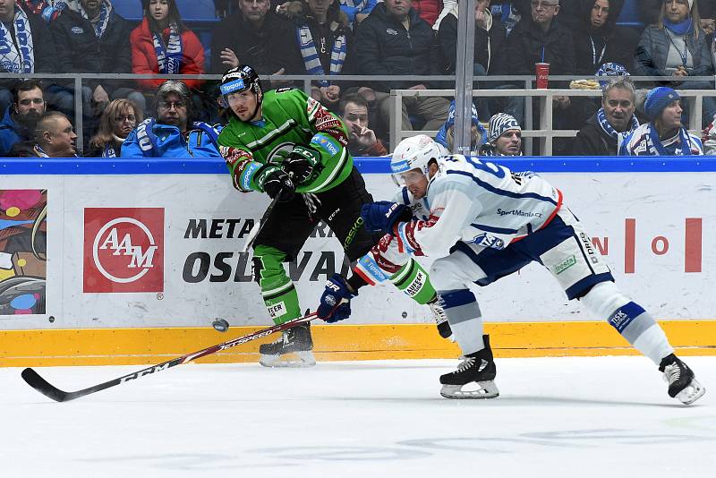 Brno 31.1.2020 - domácí HC Kometa Brno (bílá) proti BK Mladá Boleslav (zelená)