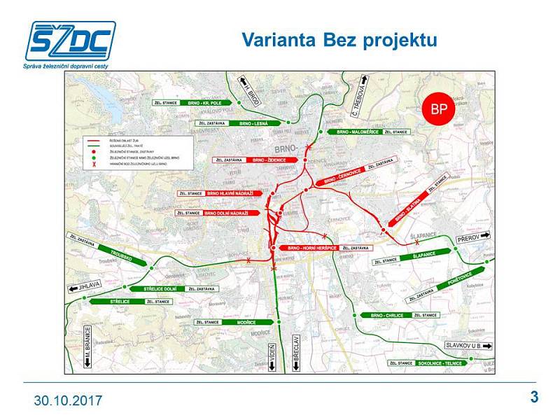 Studie proveditelnosti železničního uzlu Brno.