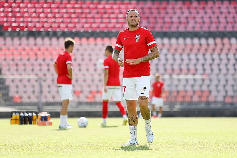 Zbrojovka Brno (v červeném) remizovala v přípravě se Slovanem Bratislava 2:2.