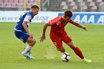 Brno 26.7.2019 - domácí FC Zbrojovka Brno v červeném (Antonín Růsek) proti FK Pardubice