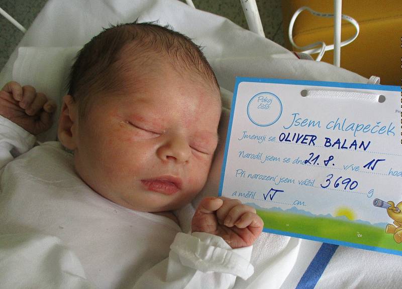 Oliver Balan, 21. 8. 2021, Nemocnice Břeclav, 3690 g, 55 cm