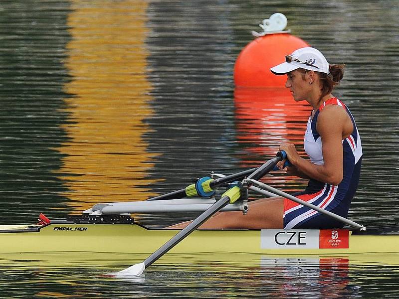 Skifařka Mirka Knapková na olympijské regatě v Pekingu.