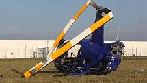 U brněnského letiště v Tuřanech havaroval lehký vrtulník.
