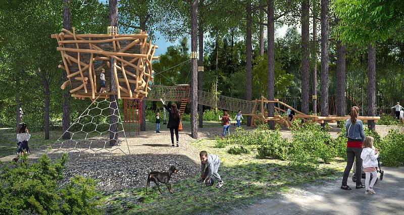 Projekt Lesní hřiště pro Lesnou a Královo Pole od navrhovatelky Martiny Blahové.