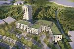 Nový bytový komplex Nad Arboretem na pomezí Brna-severu a Králova Pole nabídne za několik let přes dvě stovky bytů.
