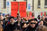 Demonstrace proti Andreji Babišovi v Brně.