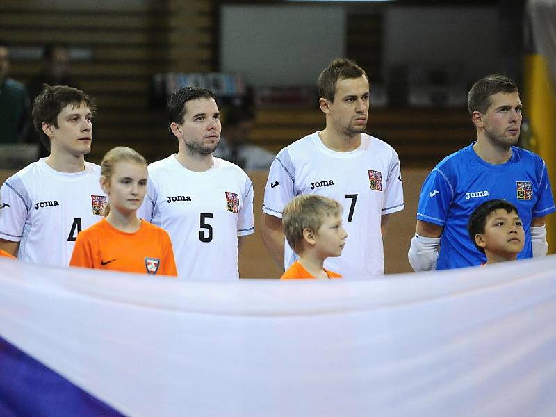 Futsalové utkání Česko – Bělorusko.