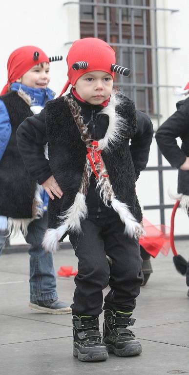 Pro děti byly na Špilberku nachystané nejrůznější hry. Ve všech figurovali čerti.