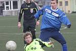 Vyškov (v modrém) na turnaji v Líšni zdolal Bystrc 3:1.