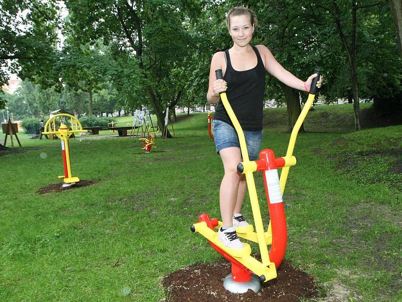 Fitpark v parku Lužánky.