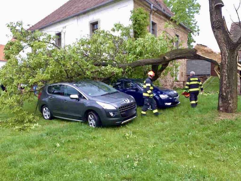 Hasiči na jihu Moravy vyjížděli v souvislosti se sobotními večerními bouřkami k osmapadesáti událostem.
