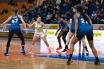 Basketbalistky KP TANY Brno (v bílozelených dresech) v prosinci odehrály první kolo play-off EuroCupu. Doma Montpellier seznačně porazily, ve Francii jasně prohrály.