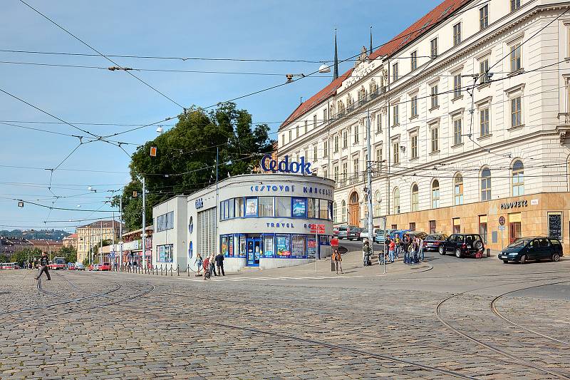Brno v okolí hlavního nádraží.