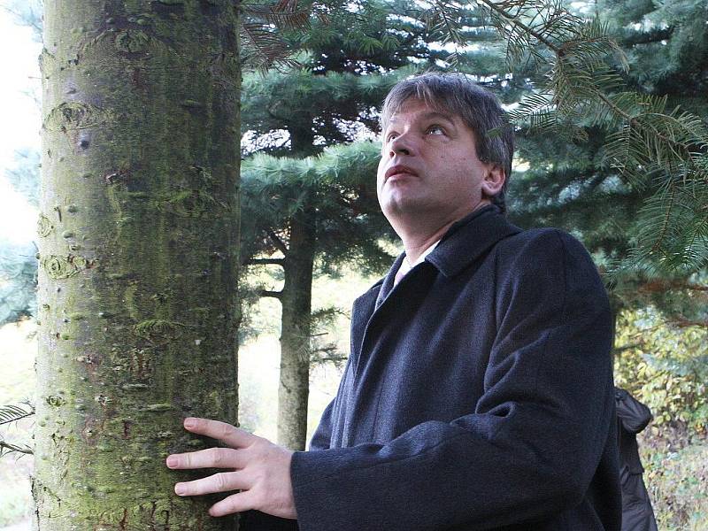 Primátor Roman Onderka si prohlédl kandidáty pro brněnský vánoční strom.