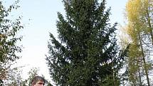 Primátor Roman Onderka si prohlédl kandidáty pro brněnský vánoční strom.