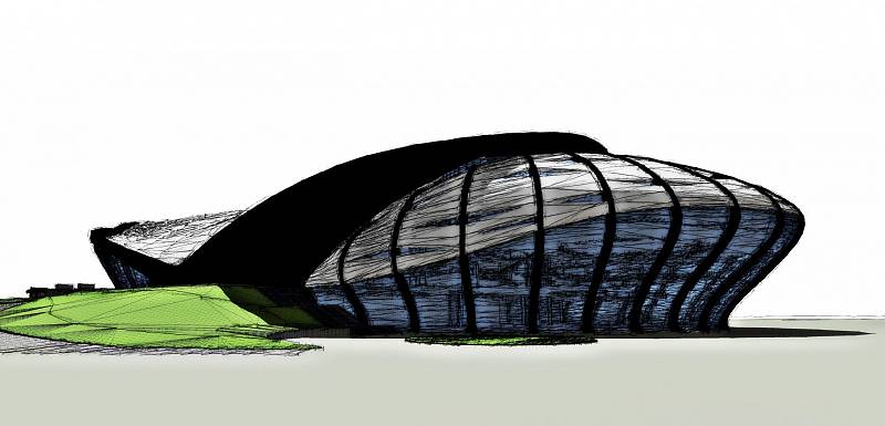 Studenti fakulty architektury brněnské techniky navrhli postavit sportovní halu za pavilonem Z.