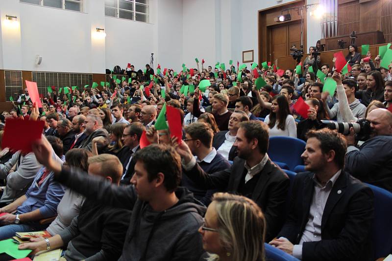 Debata prezidentských kandidátů na Právnické fakultě Masarykovy univerzity