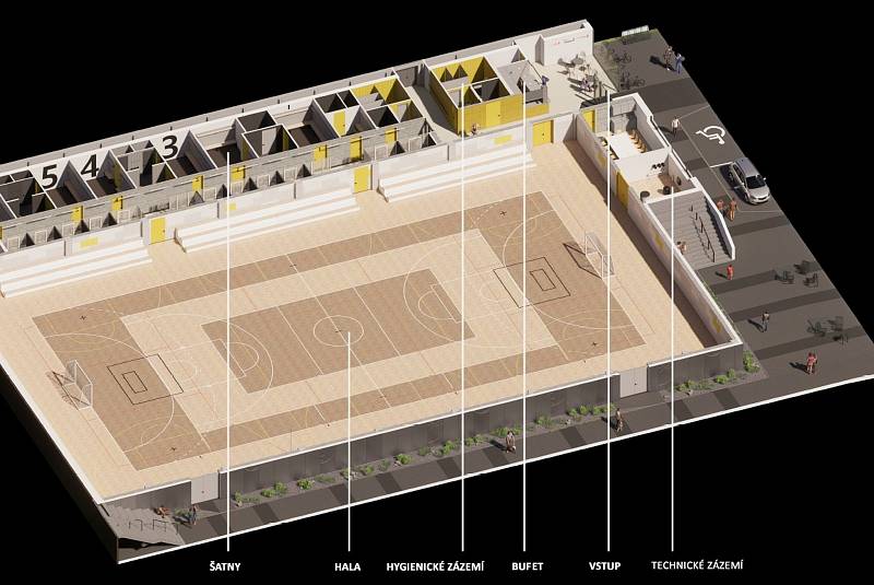 Třetí hala vyroste ve sportovním areálu Vodova do konce příštího roku.