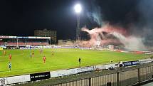 Brno 22.1.2021 - domácí FC Zbrojovka Brno v červeném proti FC Slovan Liberec