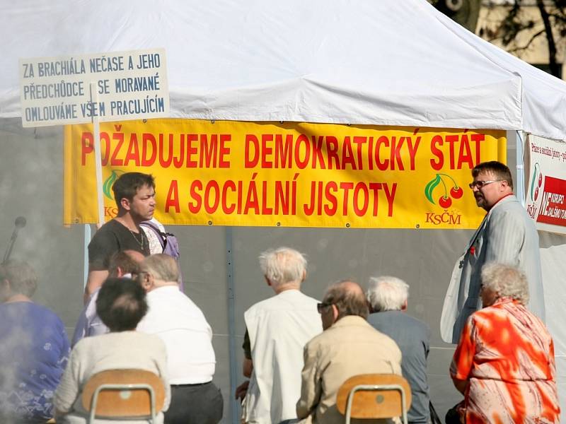 První květen slavili v Brně politici i odboráři.