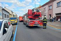 Požár zachvátil ve čtvrtek po poledni ubytovnu na ulici Poděbradova v Brně.