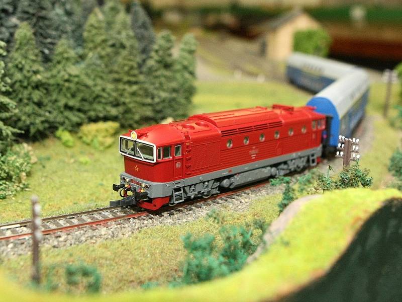 Prohlédnout si nebo i řídit modely současných a historických vlaků mohou zájemci na výstavě klubových kolejišť. 