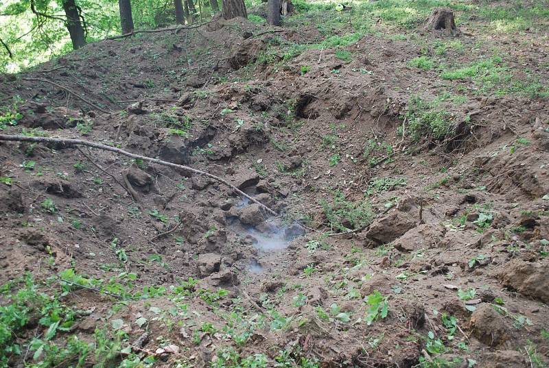  Asi sedm set kilogramů munice z druhé světové války odpálili ve středu policisté nedaleko Svatoslavi na Tišnovsku. Na nebezpečné předměty je upozornil osmadvacetiletý muž, který se v místním lese pohyboval s detektorem kovů.