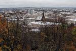 Na jižní Moravu dorazil na konci října první sníh (na snímku Brno).