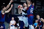 Brno basketball players (pictured in white jerseys) lost both duels in Szczecin, Poland.  They lost to the home team 78:87.