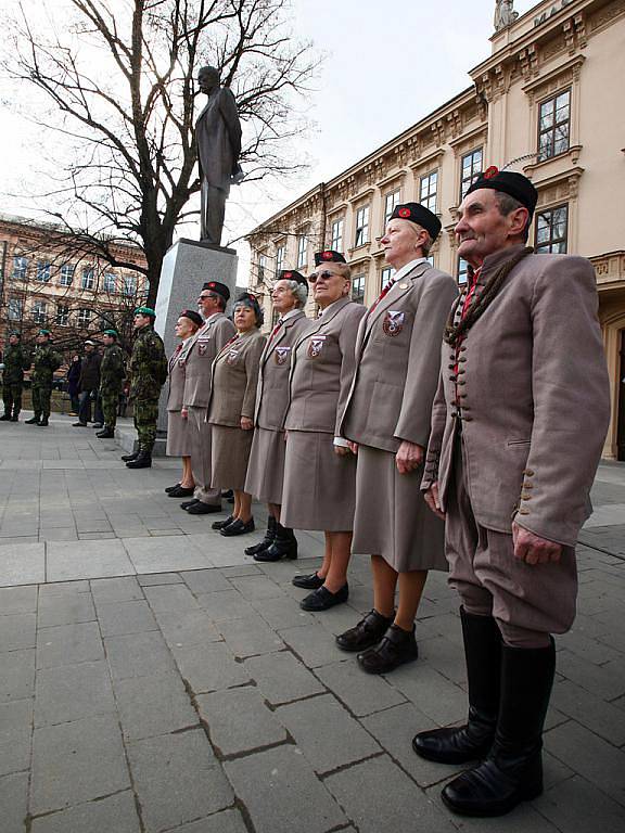 Vzpomínková akce u sochy Tomáše Garrique Masaryka v Brně.