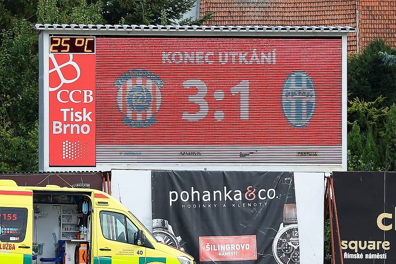 Fotbalisté Zbrojovky (v červeném) porazili Mladou Boleslav 3:1.