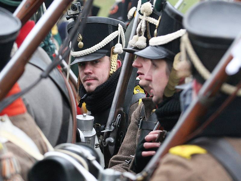 Sobotní bitva francouzského císaře Napoleona s rakouskými a ruskými vojsky u Slavkova.