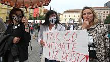 Brno 9.6.2020 - demonstace Milion chvilek na brněnském náměstí Svobody