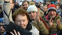 Demonstrace proti Andreji Babišovi v Brně.