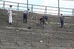 Brigáda na stadionu Za Lužánkami.