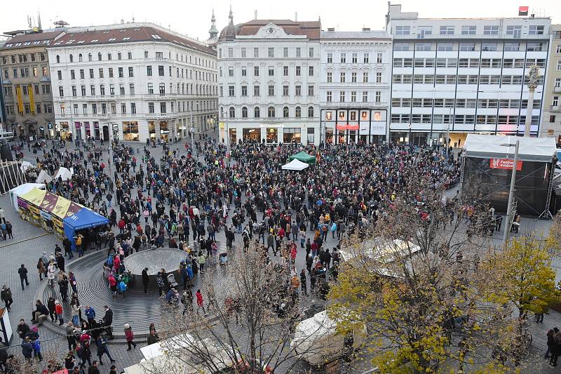 Výročí Sametové revoluce - 17. listopad 2019 v Brně.