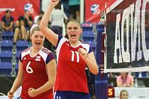 Domácí volejbalistky vstoupily do juniorského mistrovství světa v Brně vítězstvím 3:1 nad Portorikem.