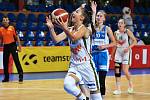 Basketbalistka brněnských Žabin Eliška Hamzová patří v letošní sezoně k nejvíc vytěžovaným hráčkám týmu.