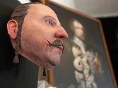 Představení 3D modelu tváře barona Trenka v Kapucínském klášteře v Brně.