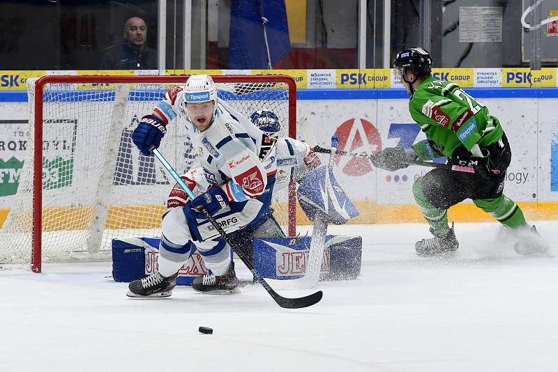 Brno 31.1.2020 - domácí HC Kometa Brno (bílá) proti BK Mladá Boleslav (zelená)