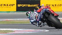 Královskou třídu MotoGP ovládl Španěl Jorge Lorenzo na Yamaze. Na Hondě dojel druhý další španělský závodník Marc Márquez. Třetí už s větším odstupem finišoval hvězdný Ital Valentino Rossi. Abraham skončil poslední.