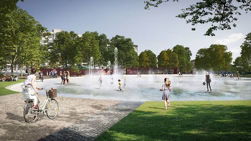 Urban park square – moderní kulturní a rekreační plocha pro Brňany.