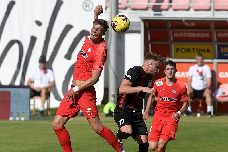 28.6.2020 - domácí FC Zbrojovka Brno v červeném proti FK Viktoria Žižkov